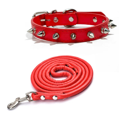 Spiked Studded Leather Dog Collar