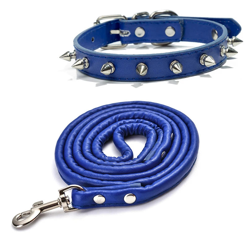 Spiked Studded Leather Dog Collar