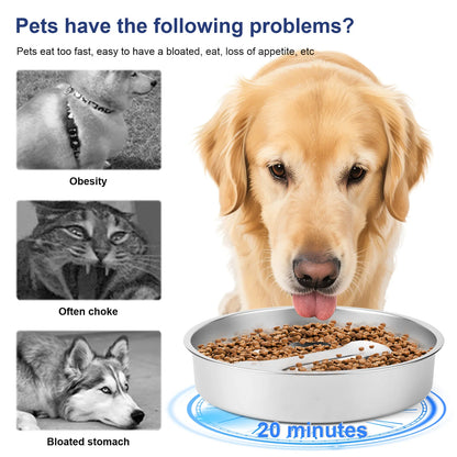 Stainless Steel Slow Feeder Bowl