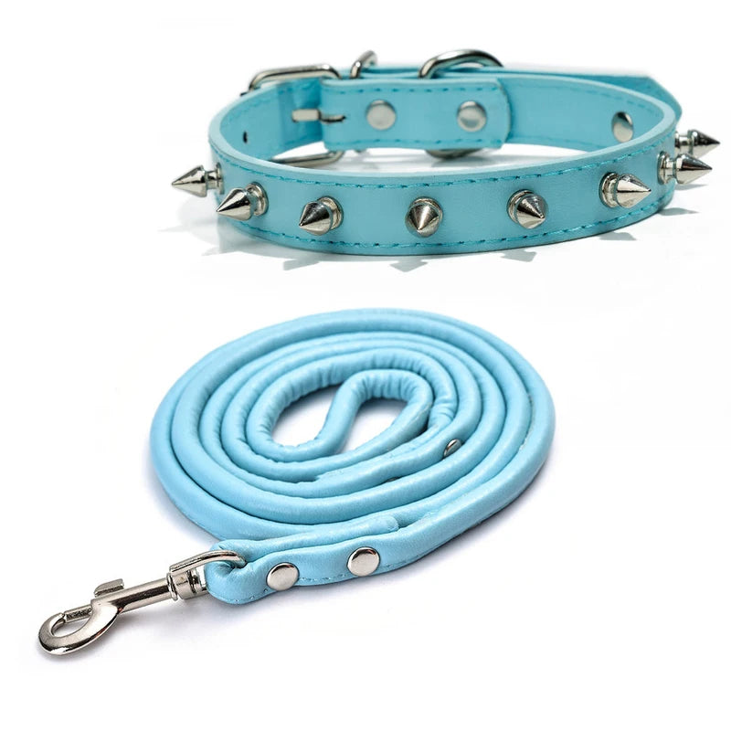 Spiked Studded Leather Dog Collar