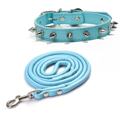Spiked Studded Leather Dog Collar