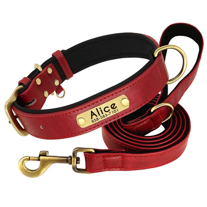 Customized Dog Collar Leash Set