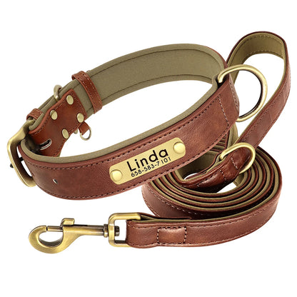 Customized Dog Collar Leash Set